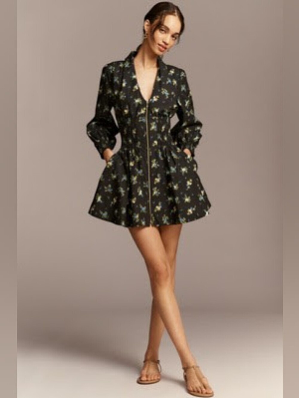 Tommie Cotton Floral Zip Dress